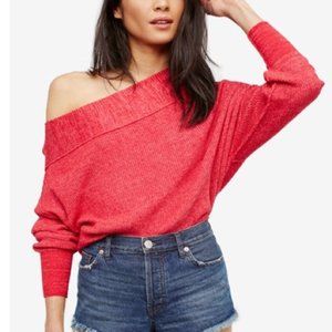 Free People Alana Relaxed Slouch Off Shoulder Sweater Size XS